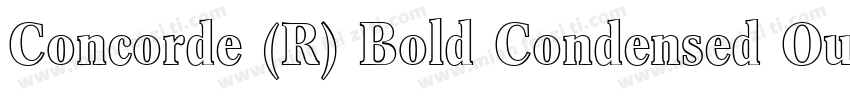 Concorde (R) Bold Condensed Outline字体转换